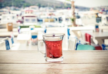 Geleneksel cam Kupası'nda Türk çayı