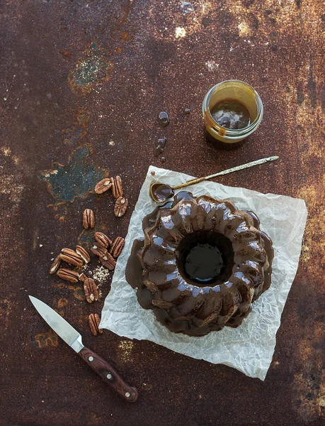 Chocolate coffee bundt cake — 스톡 사진