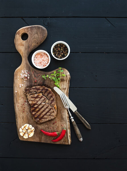 Grilled ribeye beef steak