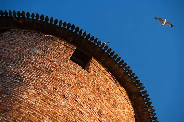 Anceint brick Kremlin tower — Stock Photo, Image