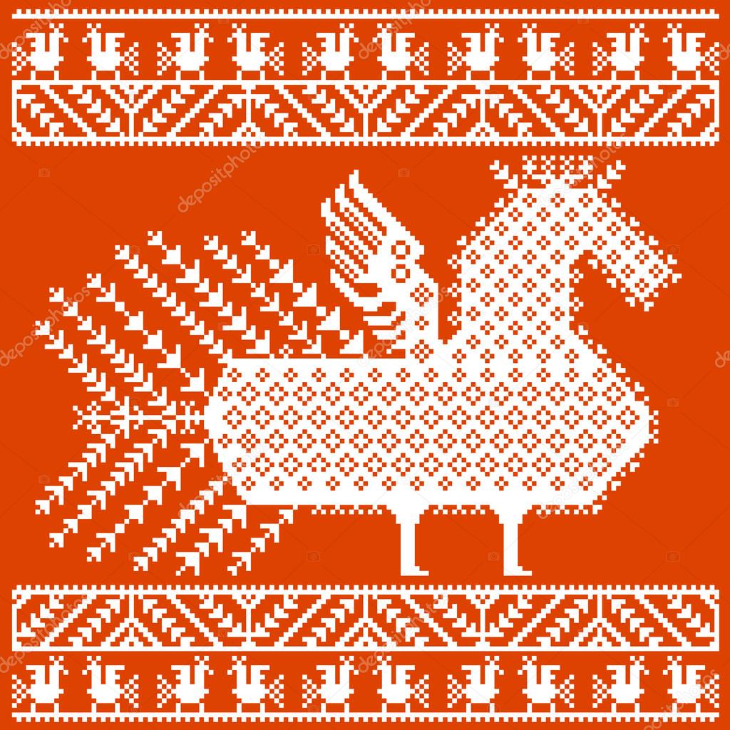 Russian and ukrainian folk embroidery, patterns. Vector illustration.