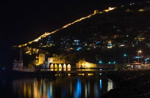 Fortress and ancient shipyard in Alanya — Stockfoto