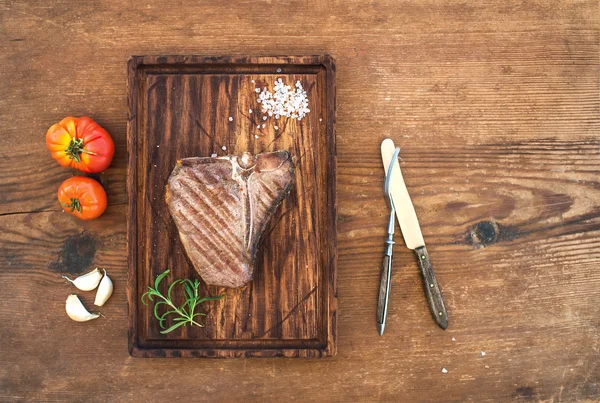 Vařené maso t-bone steak — Stock fotografie