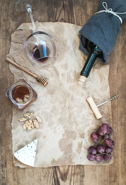 Şarap ve iştah açıcı set — Stok fotoğraf