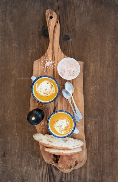 Homemade pumpkin cream soup Stock Picture