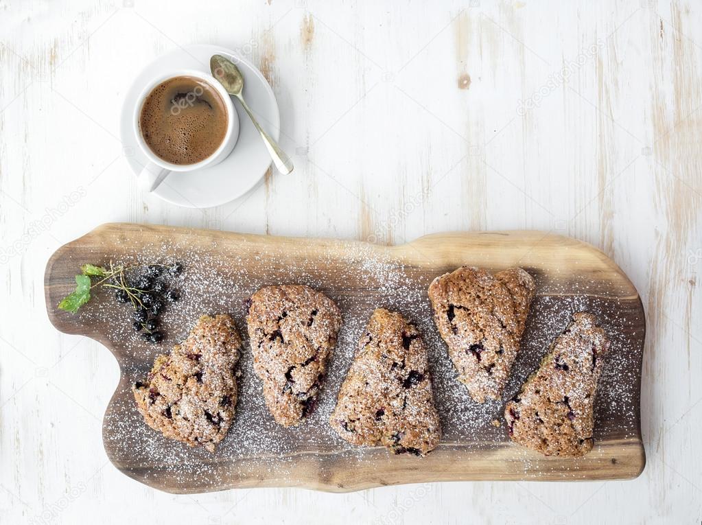 Fresh black-currant scones