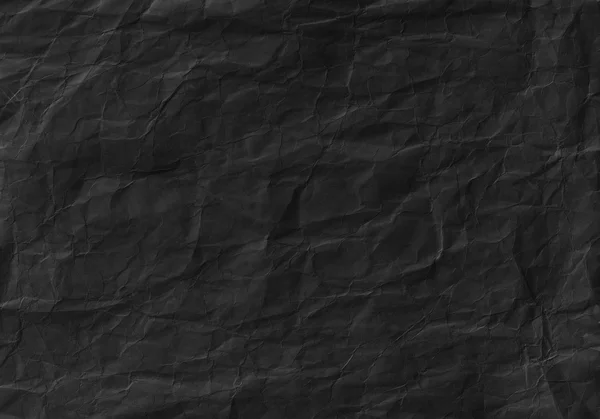 Texture de papier froissé noir — Photo