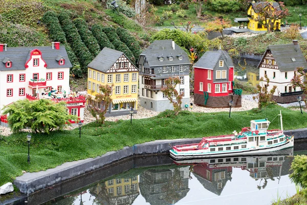 Lego old German Town Town with ship — Stock Photo, Image