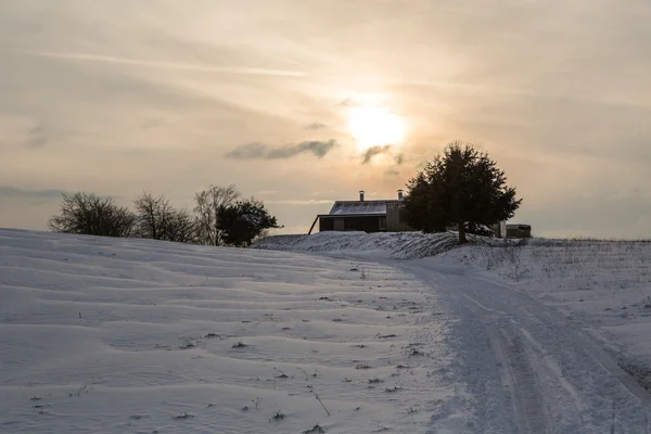 Vintern landschaft Stockfoto