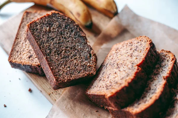 Pan Plátano Recién Horneado Cocina — Foto de Stock