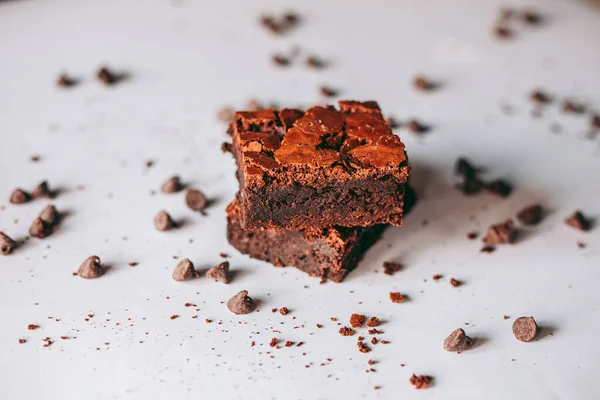 Brownie Chocolate Aromático Recién Horneado —  Fotos de Stock
