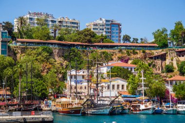 Türkiye 'nin Antalya antik merkezindeki eski liman