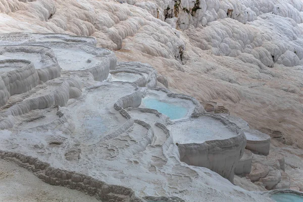 Acantilado Mineral Carbonato Con Aguas Cargadas Calcita Hierapolis Pamukkale Turquía —  Fotos de Stock