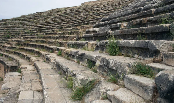 Antico Anfiteatro Romano Pietra Cielo Aperto Pamukkale Turchia — Foto Stock