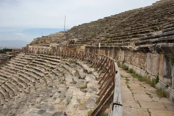 Antiguo Anfiteatro Romano Piedra Aire Libre Pamukkale Turquía — Foto de Stock