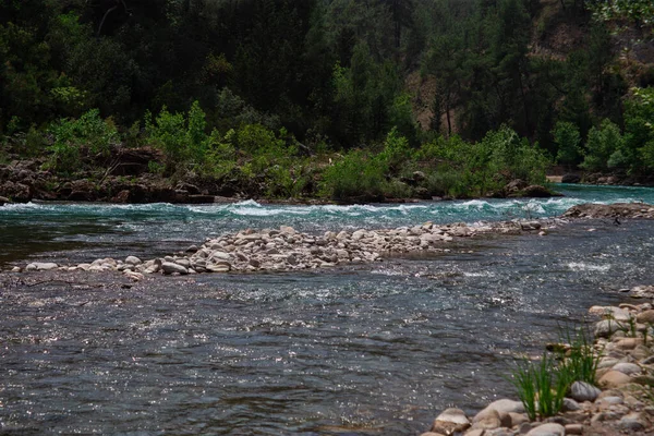 Río Rápido Con Rápidos Las Montañas — Foto de Stock