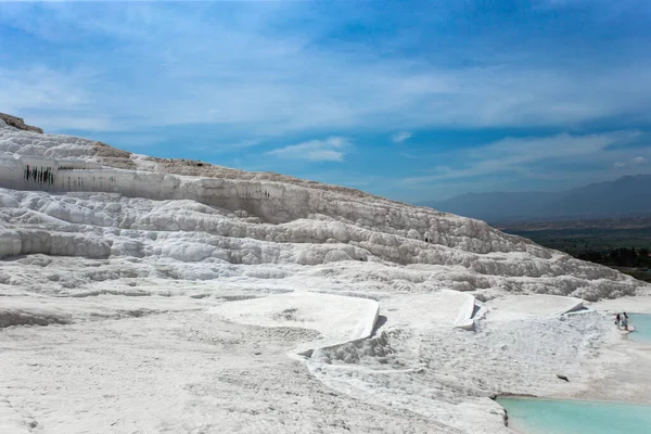 Acantilado Mineral Carbonato Con Aguas Cargadas Calcita Hierapolis Pamukkale Turquía —  Fotos de Stock