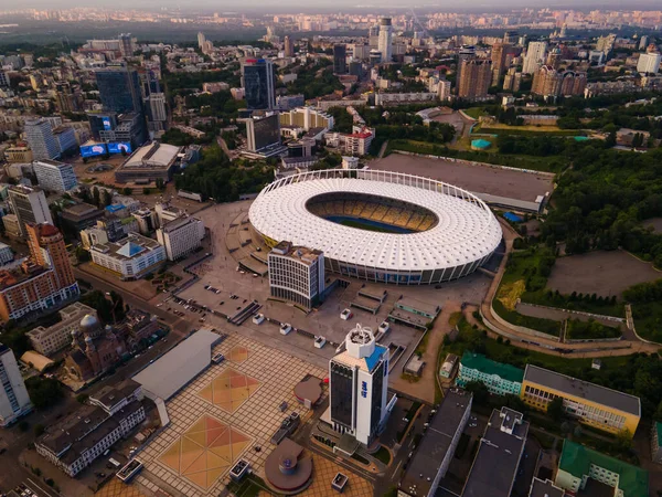 Vista Aérea Estádio Futebol Cidade Europa — Fotografia de Stock