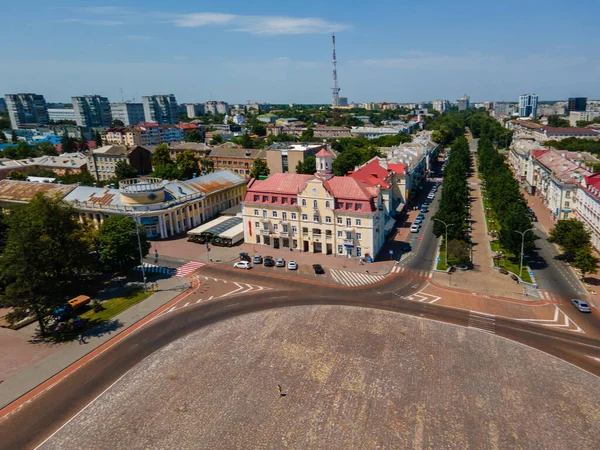 Αεροφωτογραφία drone του κέντρου της πόλης Chernihiv — Φωτογραφία Αρχείου