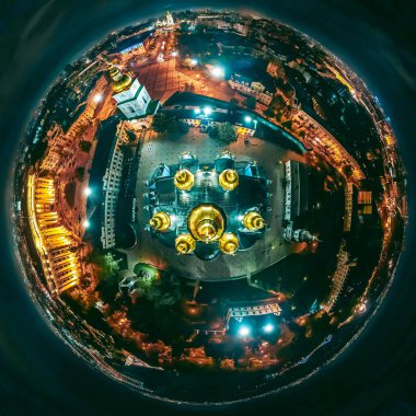 Kyiv 'deki St. Michaels Altın Kubbe Manastırı' ndan hava görüntüsü.