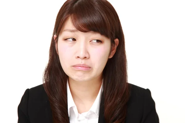 悲伤的年轻日本女商人 — 图库照片