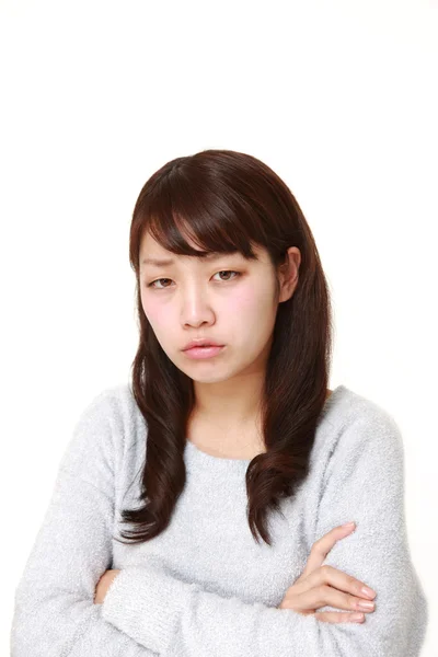Enojado joven japonesa mujer —  Fotos de Stock