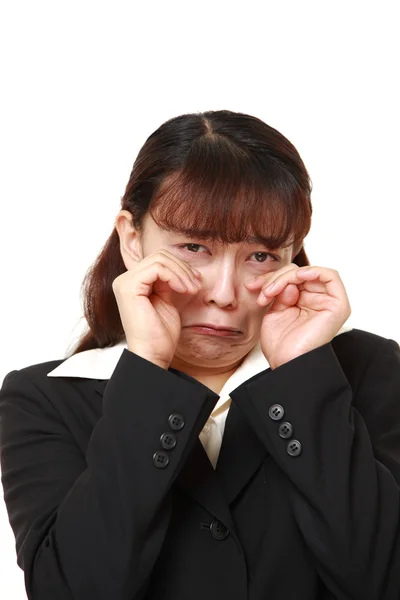 Mujer asiática con lágrimas de cocodrilo —  Fotos de Stock