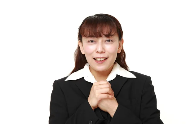 Asiatico businesswoman compiaciuto — Foto Stock