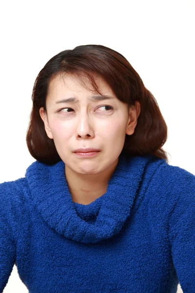 Sad Asian woman — Stock Photo, Image