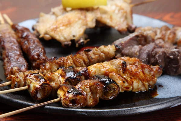 Churrasco de frango japonês YAKITORI — Fotografia de Stock