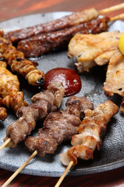 Japoński kurczak grilla YAKITORI — Zdjęcie stockowe