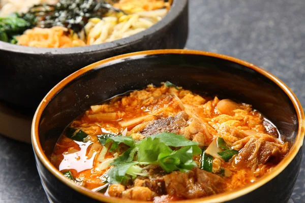 Koreanische heiße Suppe — Stockfoto