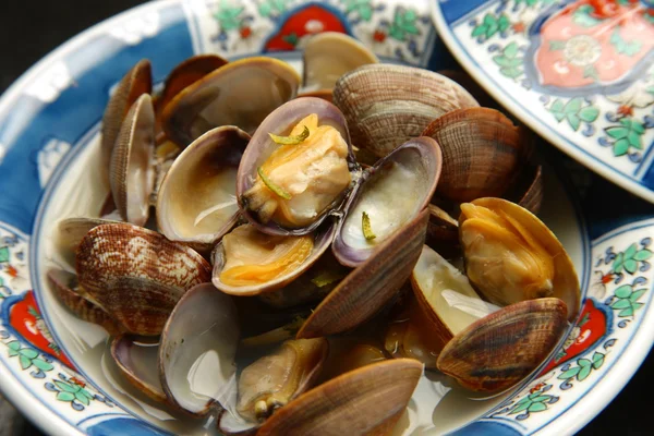 Japanese style Steamed Shellfish — Stock Photo, Image