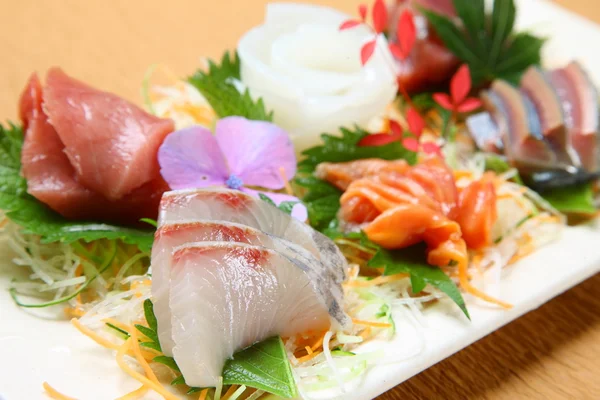 Färska Sashimi platta — Stockfoto