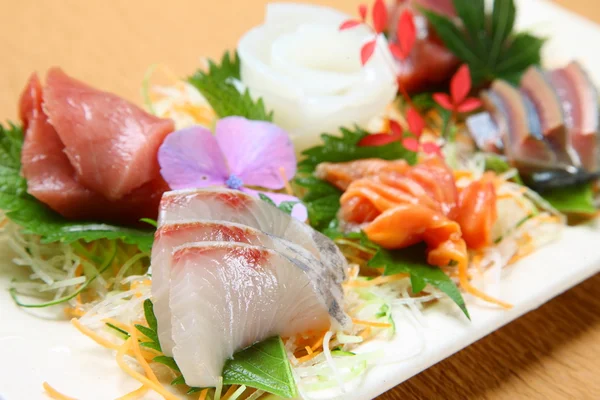 Taze Sashimi plaka — Stok fotoğraf