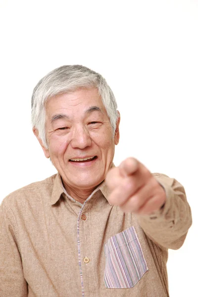 Старший японский мужчина решил — стоковое фото