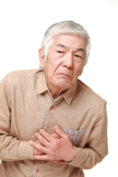Senior Japans man hartaanval — Stockfoto
