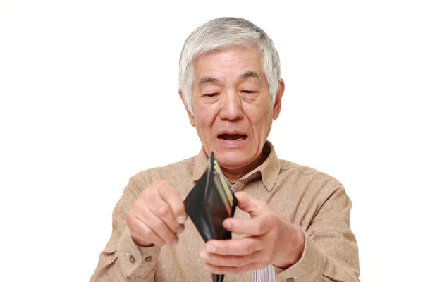 Poor senior Japanese man — Stock Photo, Image