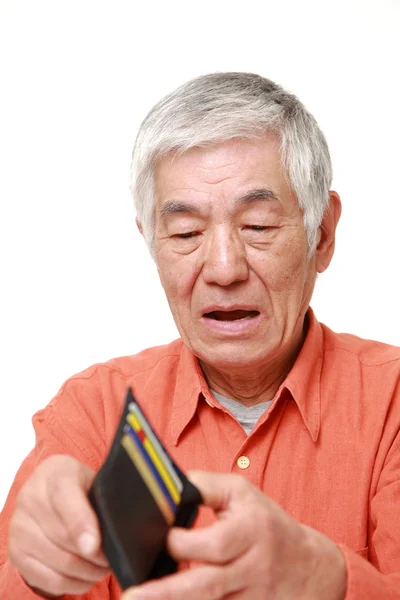 Arme senior Japanse man — Stockfoto