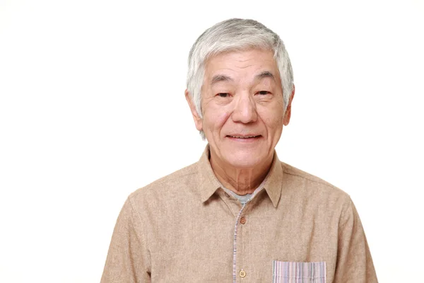 Senior Japanese man smiles — Stock Photo, Image