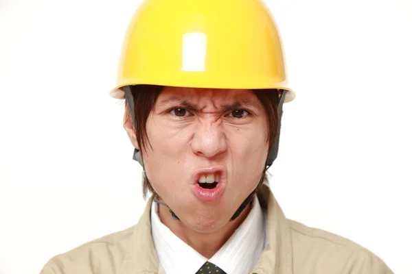 愤怒的建筑工人 — 图库照片