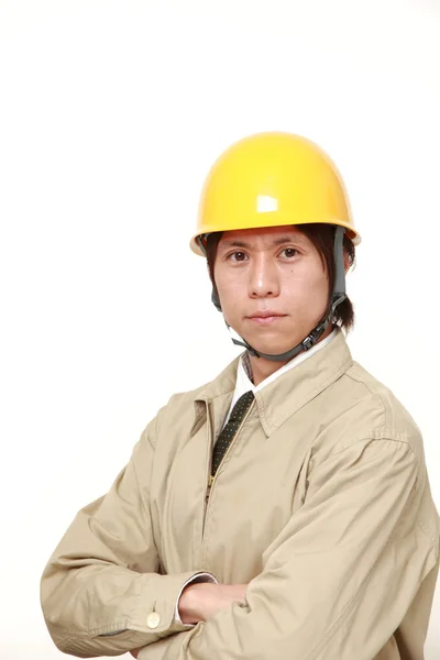 Mladá japonská stavební dělník — Stock fotografie