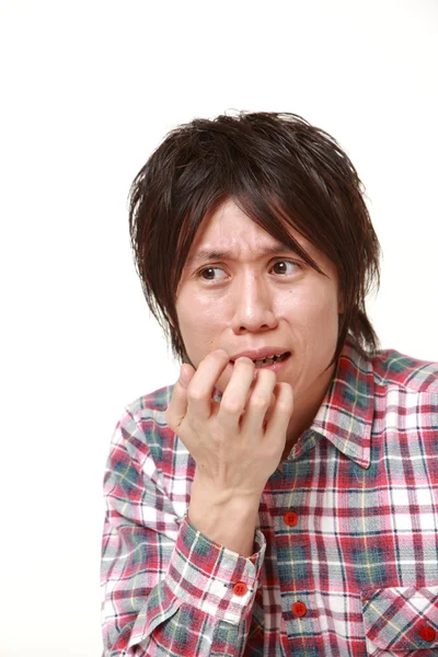 Joven japonés hombre shocked — Foto de Stock