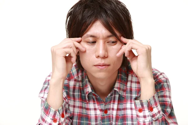 Young Japanese man suffers from melancholy — Stock Photo, Image