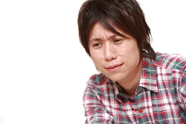 Smutné mladý Japonec — Stock fotografie