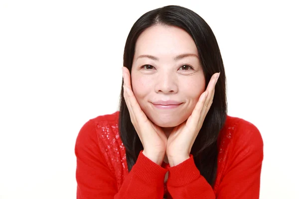 Mulher japonesa sorri — Fotografia de Stock