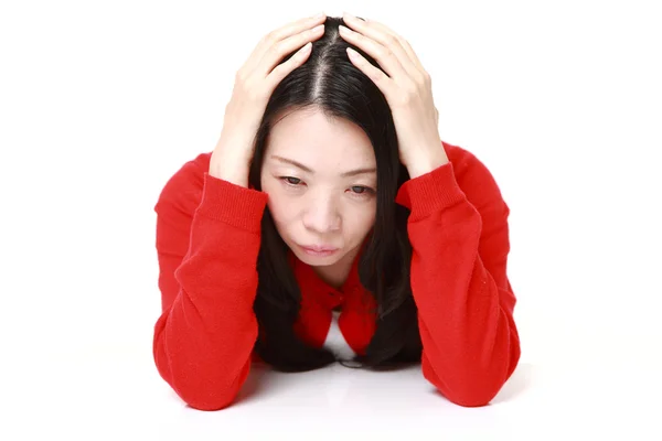 Portrait of depressed woman — Stock Photo, Image