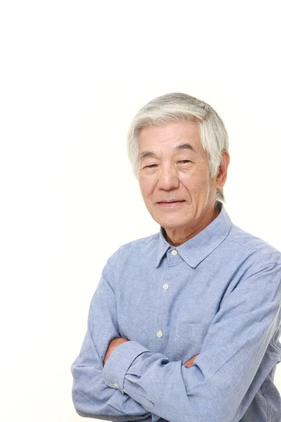 Senior Japanese man smiles — Stock Photo, Image