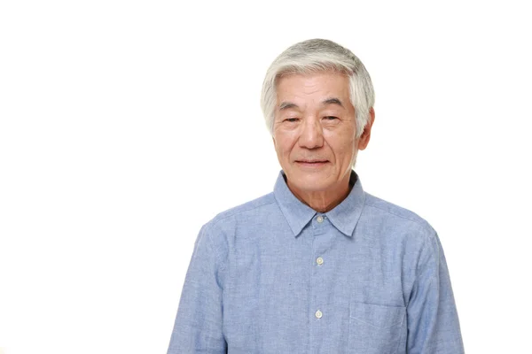 Senior Japanese man smiles — Stock Photo, Image