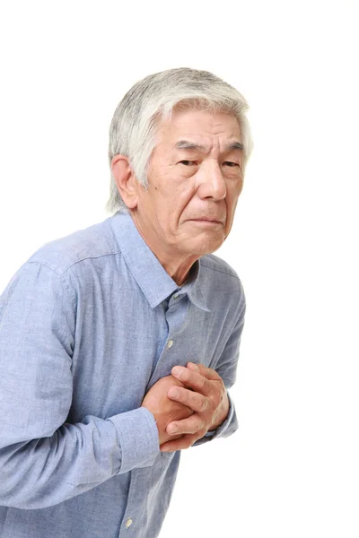 Senior japonés hombre ataque al corazón — Foto de Stock